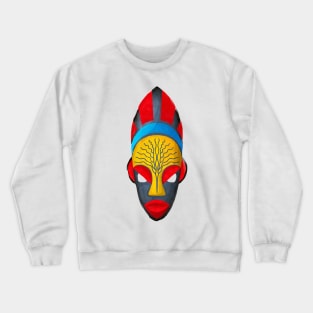 Watercolor  tribal mask Crewneck Sweatshirt